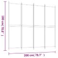 vidaXL Paraván s 4 panelmi, antracitový 200x180 cm látka