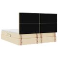 vidaXL Postel s úložným prostorem a matrací Krémová 160 x 200 cm látka