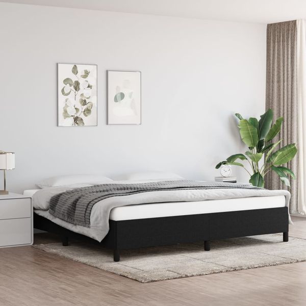 vidaXL Posteľ bez matraca čierny 200x200 cm látka