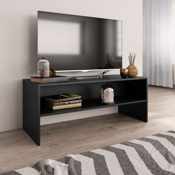 vidaXL TV skrinka, čierna 100x40x40 cm, kompozitné drevo