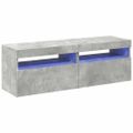 vidaXL TV skrinky s LED svetlami 2 ks betónové sivé 60x35x40 cm