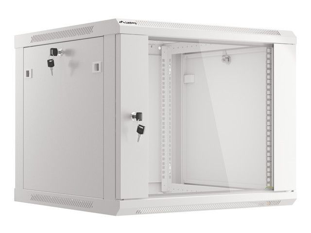 LANBERG RACKOVÁ SKRIŇA 19'' PRO MONTÁŽ NA STENU 9U/600X600 (FLAT PACK) V2 ŠEDÁ