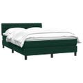 vidaXL Posteľný rám boxsping s matracom tmavozelený 140x220 cm zamat
