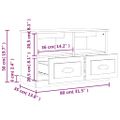 vidaXL TV skrinka biela 80x35x50 cm spracované drevo