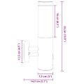 vidaXL Exteriérové nástenné svietidlo Čierna 15 x 7,5 x 33 cm