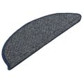 vidaXL Kobercové nášľapy na schody 15 ks tmavomodré 56x17x3 cm