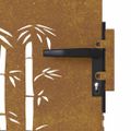 vidaXL Záhradná brána 85x175 cm, corten oceľ, bambusový dizajn