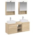 vidaXL Sada kúpeľňového nábytku 5 pcs Dub sonoma