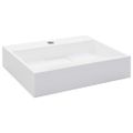 vidaXL Umývadlo z minerálneho/mramoroveho odliatku 50x38x13 cm biele