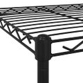 vidaXL Regál so 4 policami na kolieskach 90x35x142 cm čierny 200 kg