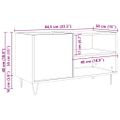 vidaXL Skrinka na platne, staré drevo 84,5x38x48 cm, kompozitné drevo