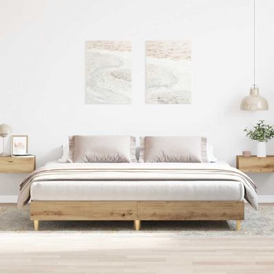 vidaXL Posteľný rám bez matraca remeselnícky dub 180x200 cm