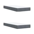 vidaXL Posteľ boxspring s matracom Tmavosivá 200 x 200 cm Zamat