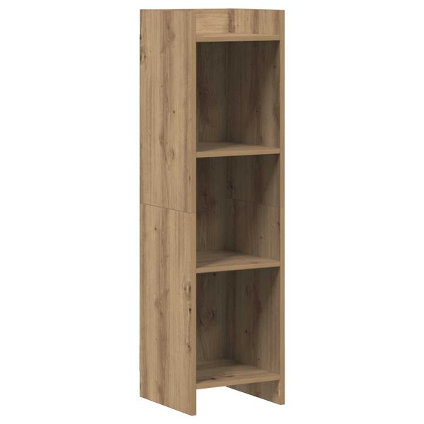vidaXL Knižnica Dub artisan 30 x 30 x 111 cm Kompozitné drevo