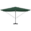 vidaXL Slnečník Zelená 351 x 250 x 253 cm Polyester a hliník
