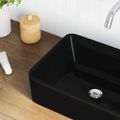 vidaXL Umývadlo čierne 40x30x13 cm keramické