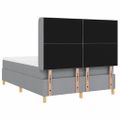 vidaXL Posteľ s pružinovým rámom Svetlosivá 160 x 200 cm látka