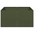 VidaXL kvetináč Olive Green 80x80x40 cm Oceľ valcovaná za studena