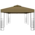vidaXL Záhradný altánok 6x3x2,7 m, sivohnedý 180 g/m²