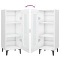 vidaXL Komoda biela 34,5x34x90 cm spracované drevo