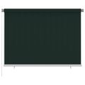 vidaXL Vonkajšia zatemňovacia roleta 205 (Š) x 140 (V) cm tmavozelená HDPE