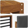 vidaXL Záhradná súprava gaučov 5 ks Prírodná a antracitová
