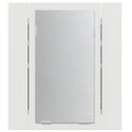 vidaXL LED kúpeľňová zrkadlová skrinka lesklá biela 40x12x45 cm akryl