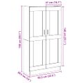 vidaXL Vysoká skrinka staré drevo 82,5x30,5x150 cm kompozitné drevo