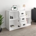 vidaXL Komoda vysoký lesk biela 104,5x35,5x67,5 cm kompozitné drevo