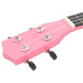 vidaXL Sopránové ukulele s taškou pre deti ružové 21"