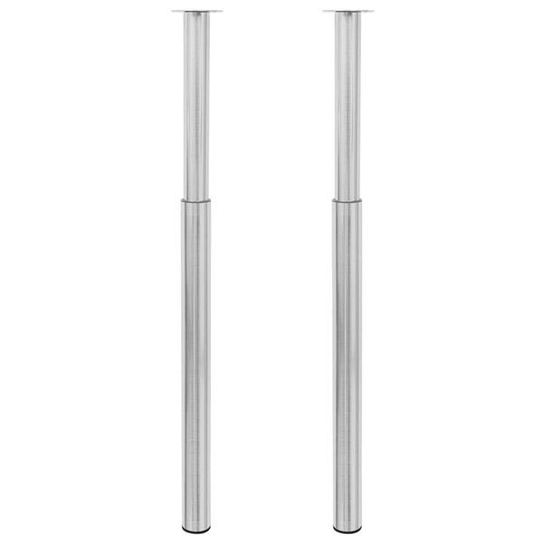 Teleskopické stolové nohy, nerezová oceľ, 710 mm-1100 mm 2 ks