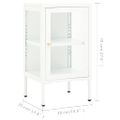 vidaXL Komoda 38x35x70 cm kov a sklo