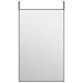 vidaXL Zrkadlo na dvere čierne 50x80 cm sklo a hliník