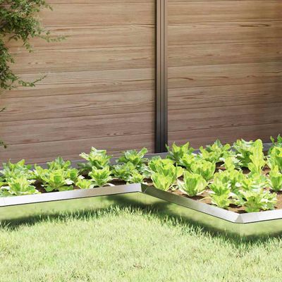 vidaXL Slimáková ohrada 4 ks 10 x 10 x 25 cm Nehrdzavejúca oceľ
