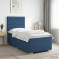 vidaXL Posteľ boxspring s matracom Modrá 100 x 200 cm Látka