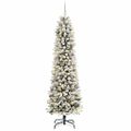 vidaXL Umelý vianočný stromček Biela 240 cm PVC, kov a plast