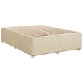 vidaXL Posteľ boxspring s matracom Krémová 140 x 190 cm Látka