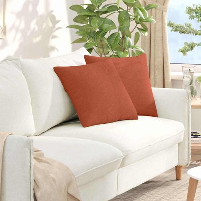 vidaXL Vankúše na pohovku 2 pcs Červenooranžová 45 x 45 cm