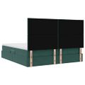 vidaXL Postel s úložným prostorem a matrací Tmavozelená 160 x 200 cm