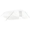 vidaXL Fóliovník s oceľovým rámom biely 40 m² 5x2x2,3 m