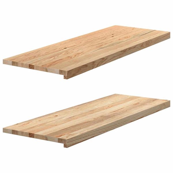 vidaXL Okenný parapet 2 ks 110x40x2 cm neošetrený dubový masív