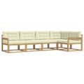 vidaXL Záhradná súprava gaučov 4 ks Biela a krémová Polyester