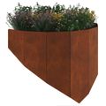 vidaXL Obrubník trávnika 4 ks 100 x 45 cm Oceľ Hrdzavý