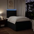 vidaXL Boxspring posteľ s matracom čierna 120x190 cm látka