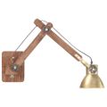 vidaXL Nástenná lampa, industriálny štýl, mosadzná, okrúhla E27