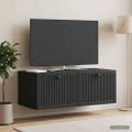 vidaXL Nástenná TV skrinka Čierna 78,5 x 41 x 30 cm Kompozitné drevo