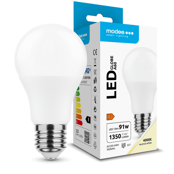 Modee Lighting LED Globe A60 žiarovka 13W E27 neutrálna biela (MLG4000K13WE27)