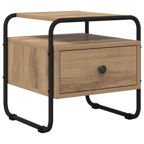 vidaXL Nočný stolík Dub artisan Kompozitné drevo