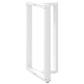 vidaXL Nohy barového stola v tvare T, 2 ks, biele, 60x35x(100-101) cm, oceľové