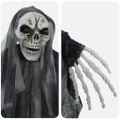 vidaXL Visiaci duch na Halloween 3 ks Čierna 66 x 110 cm Polyester